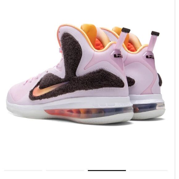 Nike LEBRON IX - REGAL PINK/MULTI-COLOR/VELVET BROWN High Top Sneakers Size 8.5 - Picture 2 of 7